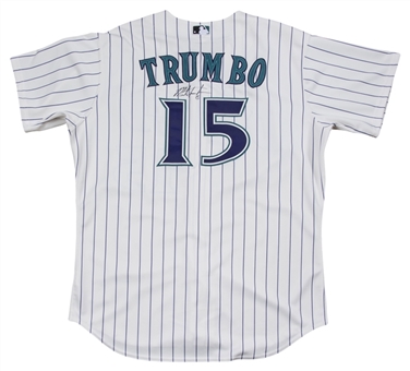 2014 Mark Trumbo Game Used & Signed Arizona Diamondbacks Turn Back The Clock To 1999 Home Jersey (MLB Authenticated)